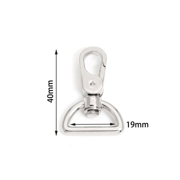 1-9/16" (40mm) | 3/4" (19mm) Thick | Metal D-Hook