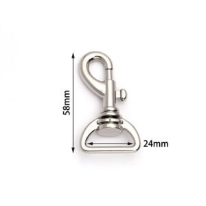 2-1/4" (58mm) | 15/16" (24mm) Thick | Metal D-Hook