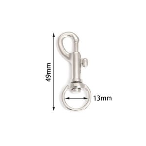 1-15/16" (49mm) | 1/2" (13mm) | Metal Round Hook