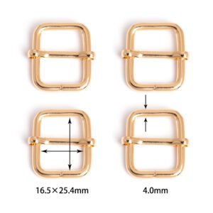 5/8" x 1" (16.5mm x 25.4mm) | 5/32" (4.0mm) Thick | Metal Strap Adjusters