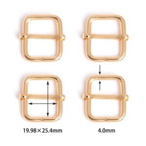 3/4" x 1" (19.98mm x 25.4mm) | 5/32" (4.0mm) Thick | Metal Strap Adjusters