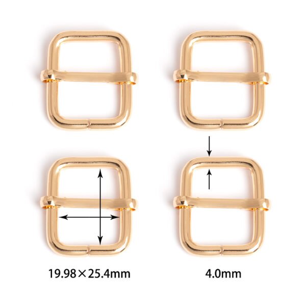 3/4" x 1" (19.98mm x 25.4mm) | 5/32" (4.0mm) Thick | Metal Strap Adjusters