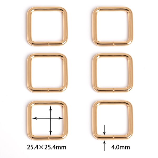 1" x 1" (25.4mm x 25.4mm) | 5/32" (4.0mm) Thick | Square Ring