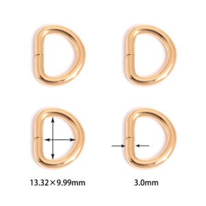 17/32" x 3/8" (13.32*9.99mm) | 1/8" (3.0mm) Thick | Metal D-Ring