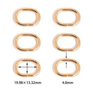 3/4" x 1/2" (19.98 x 13.32mm) | 5/32" (4.0mm) Thick | Metal Oval Ring