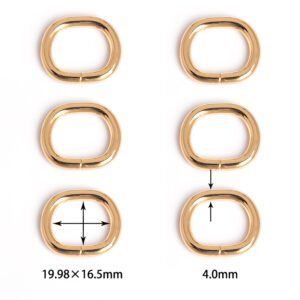 3/4" x 5/8" (19.98 x 16.5mm) | 5/32" (4.0mm) Thick | Metal Oval Ring