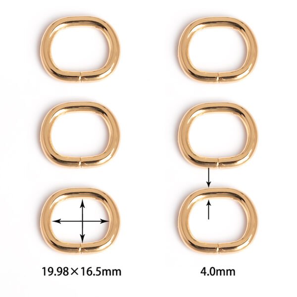 3/4" x 5/8" (19.98 x 16.5mm) | 5/32" (4.0mm) Thick | Metal Oval Ring