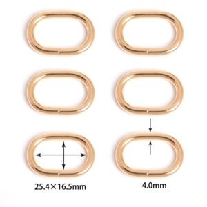 1" x 5/8" (25.4 x 16.5mm) | 5/32" (4.0mm) Thick | Metal Oval Ring