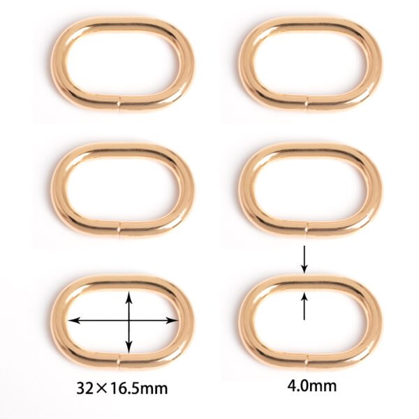 1-1/4" x 5/8" (32 x 16.5mm) | 5/32" (4.0mm) Thick | Metal Oval Ring