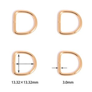 17/32" x 17/32" (13.32*13.32mm) | 1/8" (3.0mm) Thick | Metal D-Ring