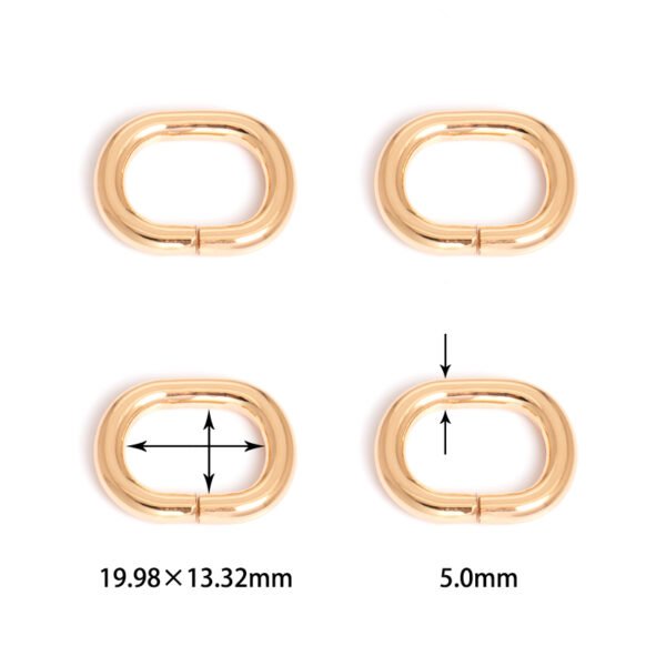 25/32" (19.98*13.32mm) | 3/16" (5.0mm) Thick | Metal Oval Ring