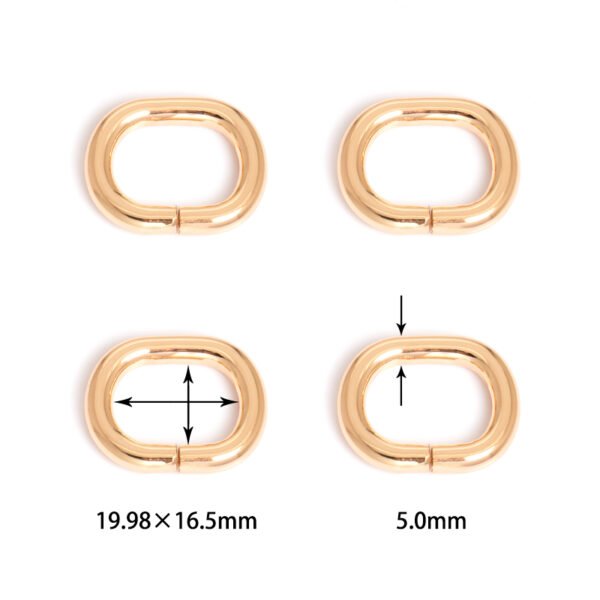 25/32" (19.98*16.5mm) | 3/16" (5.0mm) Thick | Metal Oval Ring