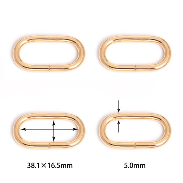 1 1/2" (38.1*16.5mm) | 3/16" (5.0mm) Thick | Metal Oval Ring