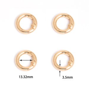 1/2" (13.32mm) | 9/64" (3.5mm) Thick | Metal Spring Gate Ring