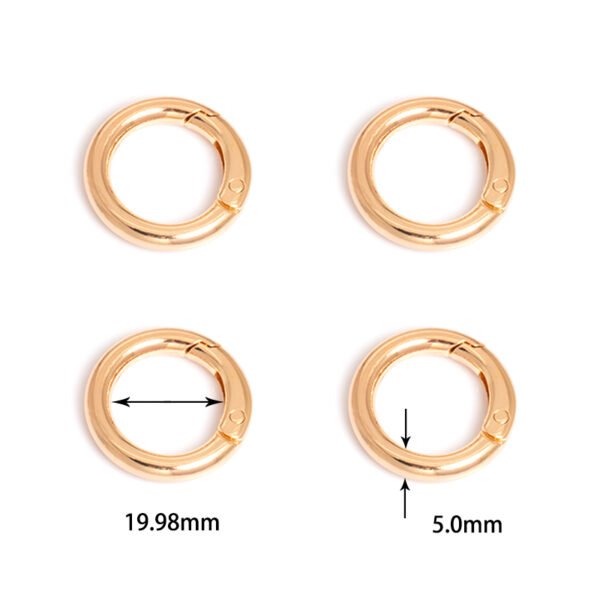 25/32" (19.98mm) | 3/16" (5.0mm) Thick | Metal Spring Gate Ring