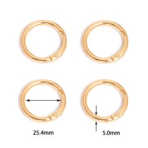 1" (25.4mm) | 3/16" (5.0mm) Thick | Metal Spring Gate Ring