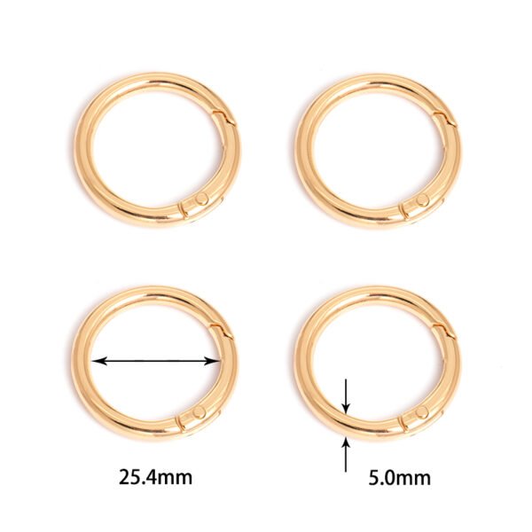 1" (25.4mm) | 3/16" (5.0mm) Thick | Metal Spring Gate Ring