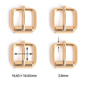 21/32" (16.65*16.65mm) | 1/8" (3.0mm) Thick | Metal Pin Buckle