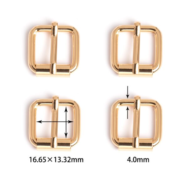 5/8" (16.65×13.32mm) | 5/32" (4.0mm) Thick | Metal Pin Buckle