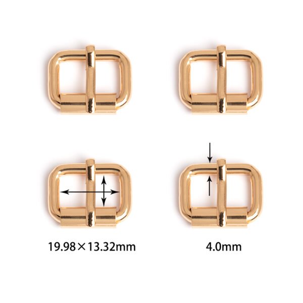 13/16" (19.98×13.32mm) | 5/32" (4.0mm) Thick | Metal Pin Buckle