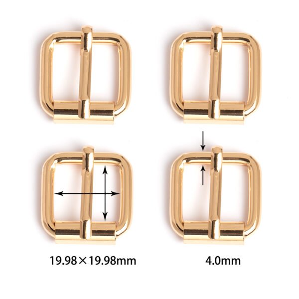 13/16" (19.98×19.98mm) | 5/32" (4.0mm) Thick | Metal Pin Buckle
