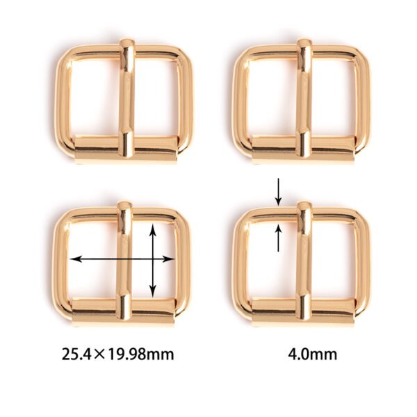 1" (25.4×19.98mm) | 5/32" (4.0mm) Thick | Metal Pin Buckle