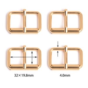 1 1/4" (32×19.8mm) | 5/32" (4.0mm) Thick | Metal Pin Buckle