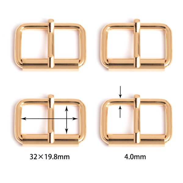 1 1/4" (32×19.8mm) | 5/32" (4.0mm) Thick | Metal Pin Buckle