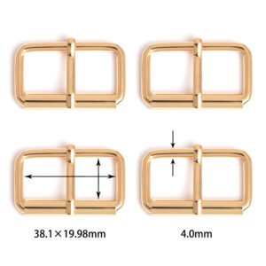 1 1/2" (38.1×19.98mm) | 5/32" (4.0mm) Thick | Metal Pin Buckle