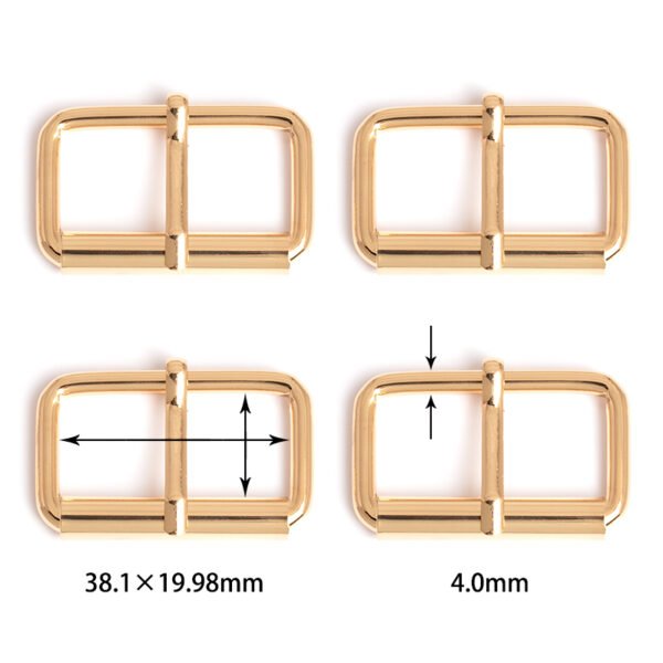 1 1/2" (38.1×19.98mm) | 5/32" (4.0mm) Thick | Metal Pin Buckle