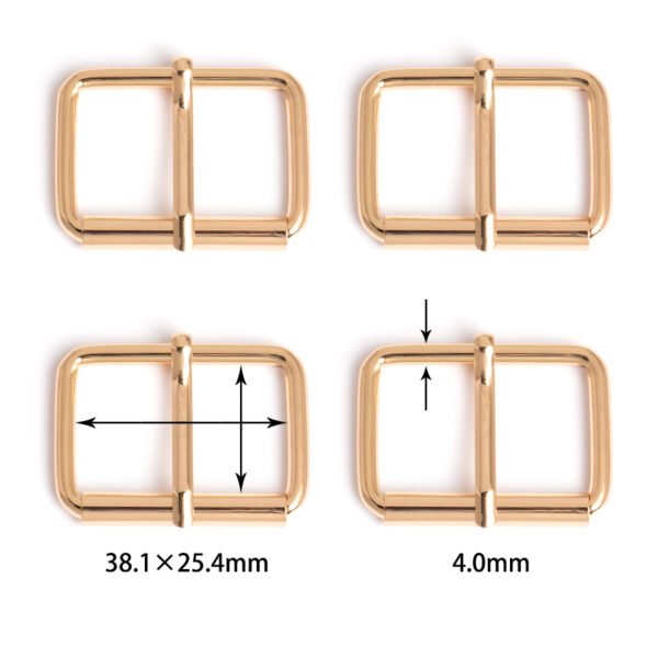 1 1/2" (38.1×25.4mm) | 5/32" (4.0mm) Thick | Metal Pin Buckle