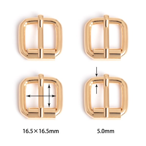 1. Title: 5/8" (16.5×16.5mm) | 3/16" (5.0mm) Thick | Metal Pin Buckle