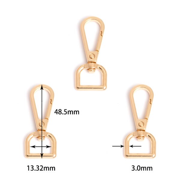 17/32" (13.32mm) Width | 1-15/16" (48.5mm) Length | Metal Square Hook