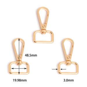 25/32" (19.98mm) Width | 1-15/16" (48.5mm) Length | Metal Square Hook