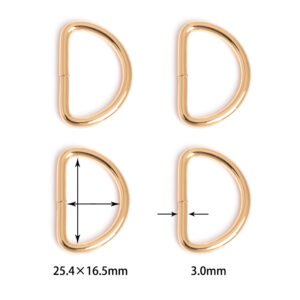 1" x 21/32" (25.4*16.5mm) | 1/8" (3.0mm) Thick | Metal D-Ring