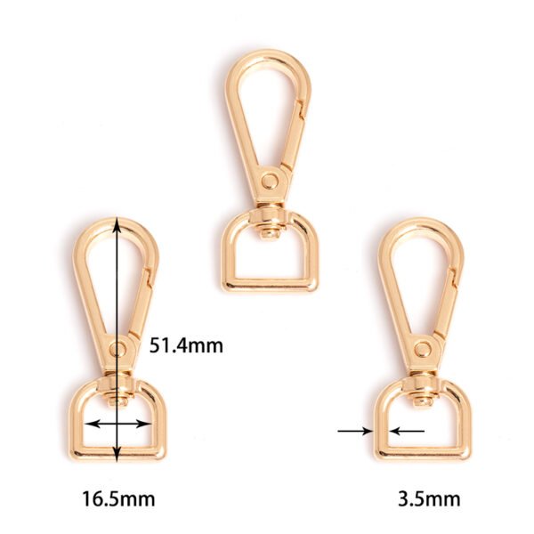 21/32" (16.5mm) Width | 2-1/32" (51.4mm) Length | Metal Square Hook