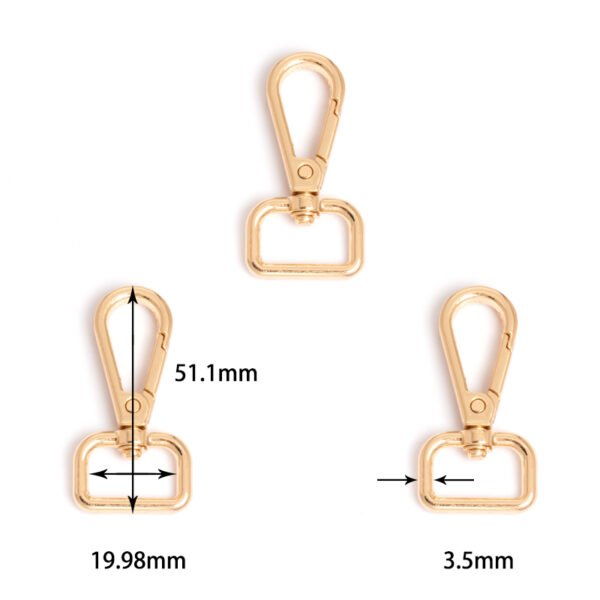 25/32" (19.98mm) Width | 2-1/64" (51.1mm) Length | Metal Square Hook