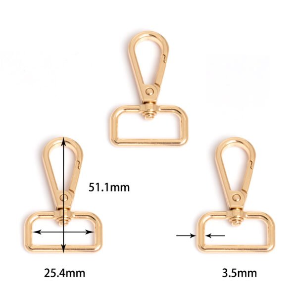 1" (25.4mm) Width | 2-1/64" (51.1mm) Length | Metal Square Hook