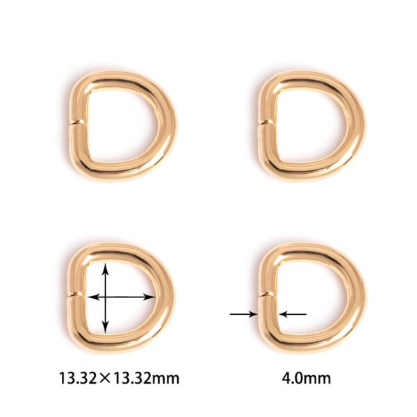 1" x 21/32" (25.4*16.5mm) | 1/8" (3.0mm) Thick | Metal D-Ring