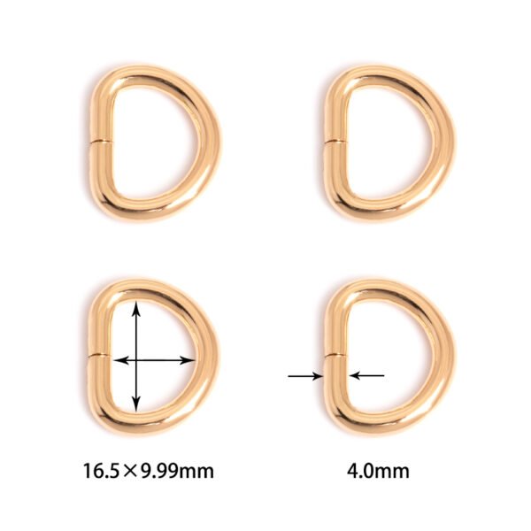 21/32" x 3/8" (16.5*9.99mm) | 5/32" (4.0mm) Thick | Metal D-Ring