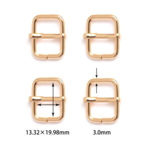 1/2" x 3/4" (13.32mm x 19.98mm) | 1/8" (3.0mm) Thick | Metal Strap Adjusters