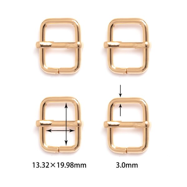 1/2" x 3/4" (13.32mm x 19.98mm) | 1/8" (3.0mm) Thick | Metal Strap Adjusters