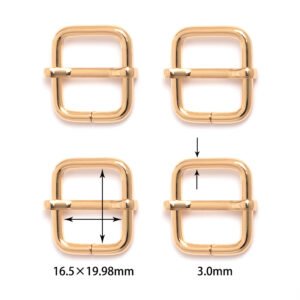 5/8" x 3/4" (16.5mm x 19.98mm) | 1/8" (3.0mm) Thick | Metal Strap Adjusters