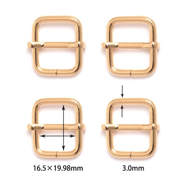 5/8" x 3/4" (16.5mm x 19.98mm) | 1/8" (3.0mm) Thick | Metal Strap Adjusters