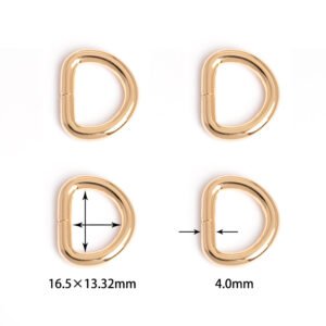 21/32" x 17/32" (16.5*13.32mm) | 5/32" (4.0mm) Thick | Metal D-Ring