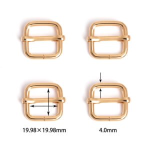 3/4" x 3/4" (19.98mm x 19.98mm) | 5/32" (4.0mm) Thick | Metal Strap Adjusters