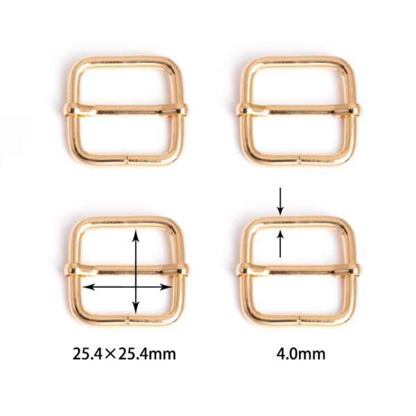 1" x 1" (25.4mm x 25.4mm) | 5/32" (4.0mm) Thick | Metal Strap Adjusters