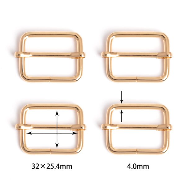 1 1/4" x 1" (32mm x 25.4mm) | 5/32" (4.0mm) Thick | Metal Strap Adjusters