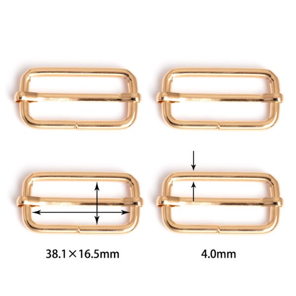 1 1/2" x 5/8" (38.1mm x 16.5mm) | 5/32" (4.0mm) Thick | Metal Strap Adjusters