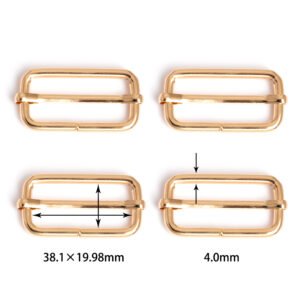 1 1/2" x 3/4" (38.1mm x 19.98mm) | 5/32" (4.0mm) Thick | Metal Strap Adjusters